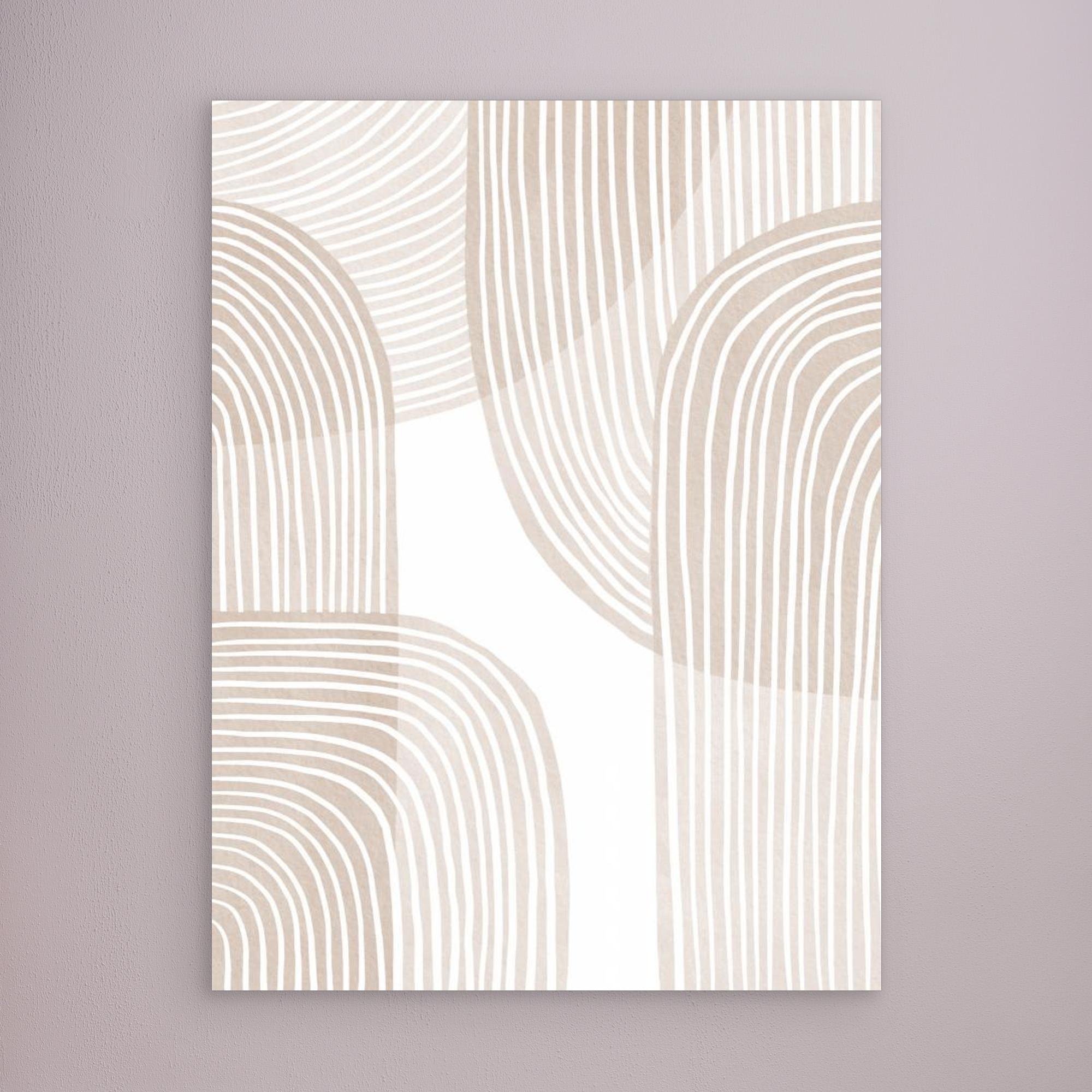 Abstract Beige Line Art