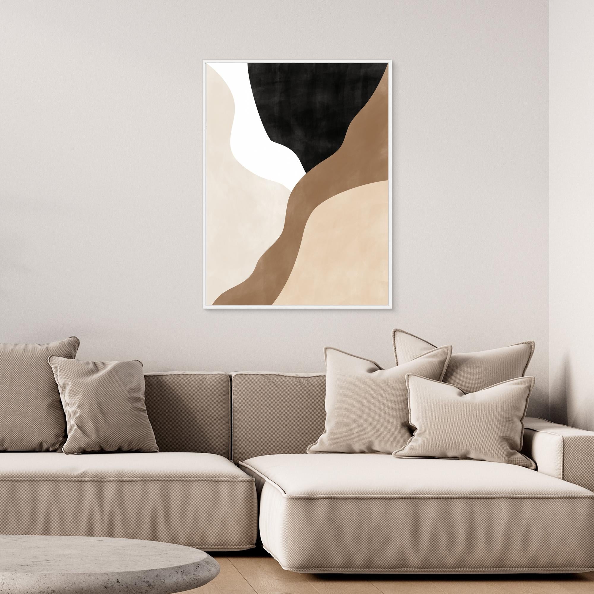 Abstract Beige and Brown Art
