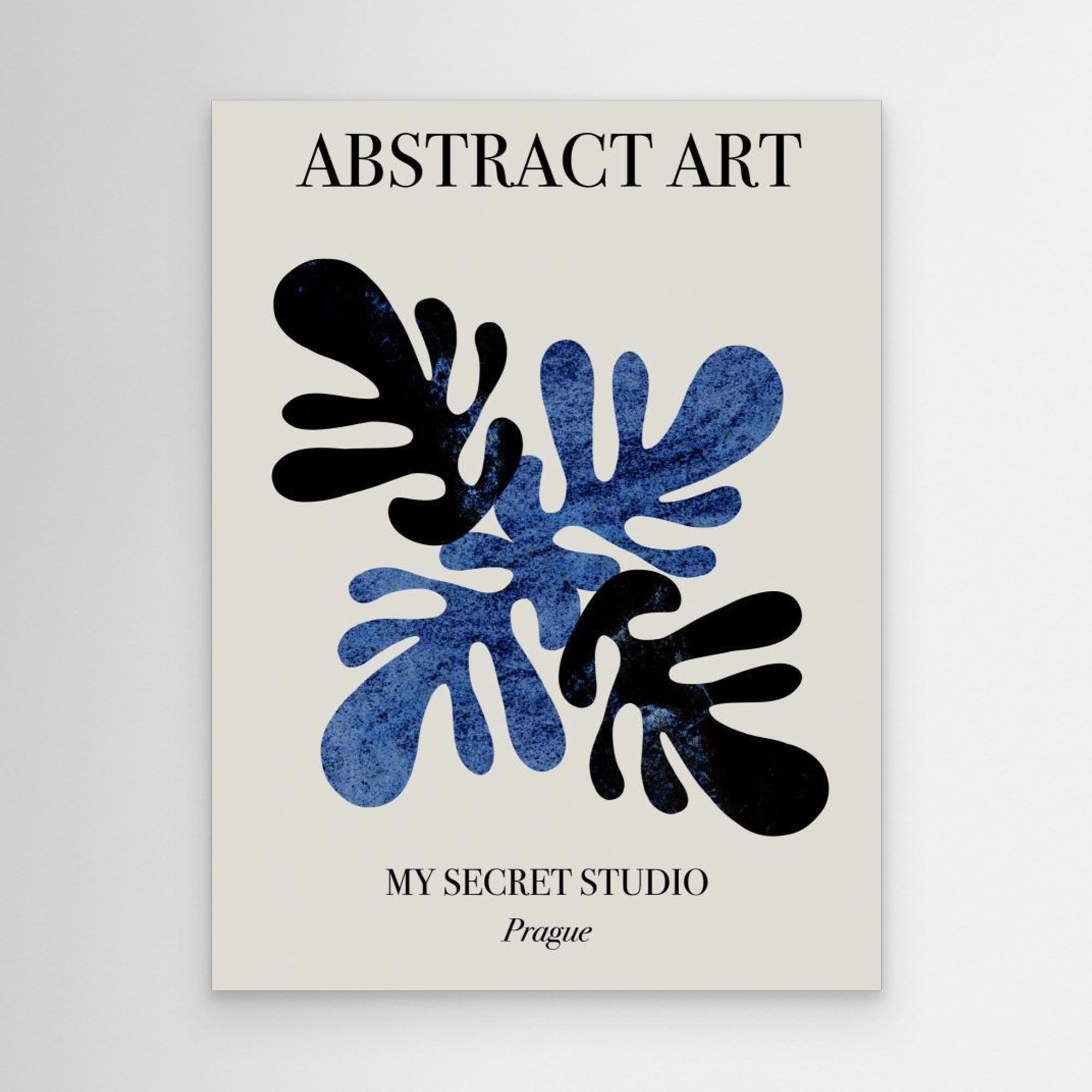 Abstract Blue Leaves