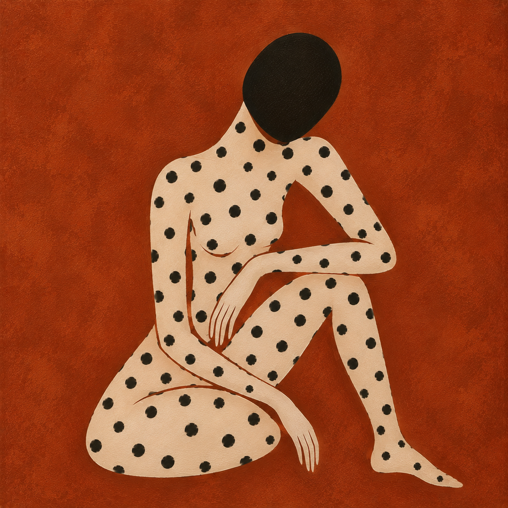 Terracotta Muse – Abstract Figurative Canvas Wall Art