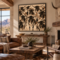 Longhorn Herd Wall Art – Modern Western Cattle Canvas