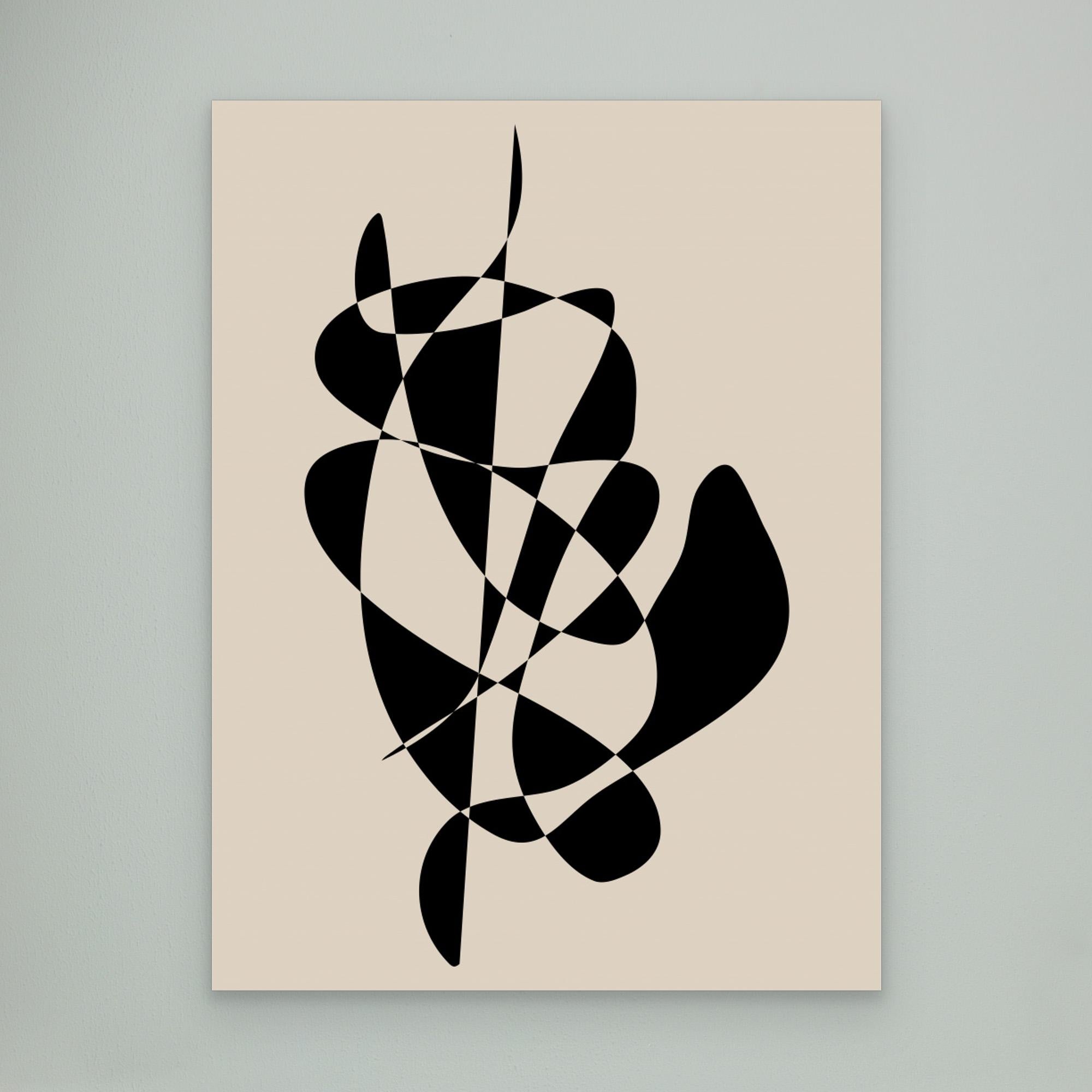 Abstract Black Shapes Artwork