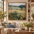 Wildflower Meadow Wall Art – Vintage Countryside Canvas Print