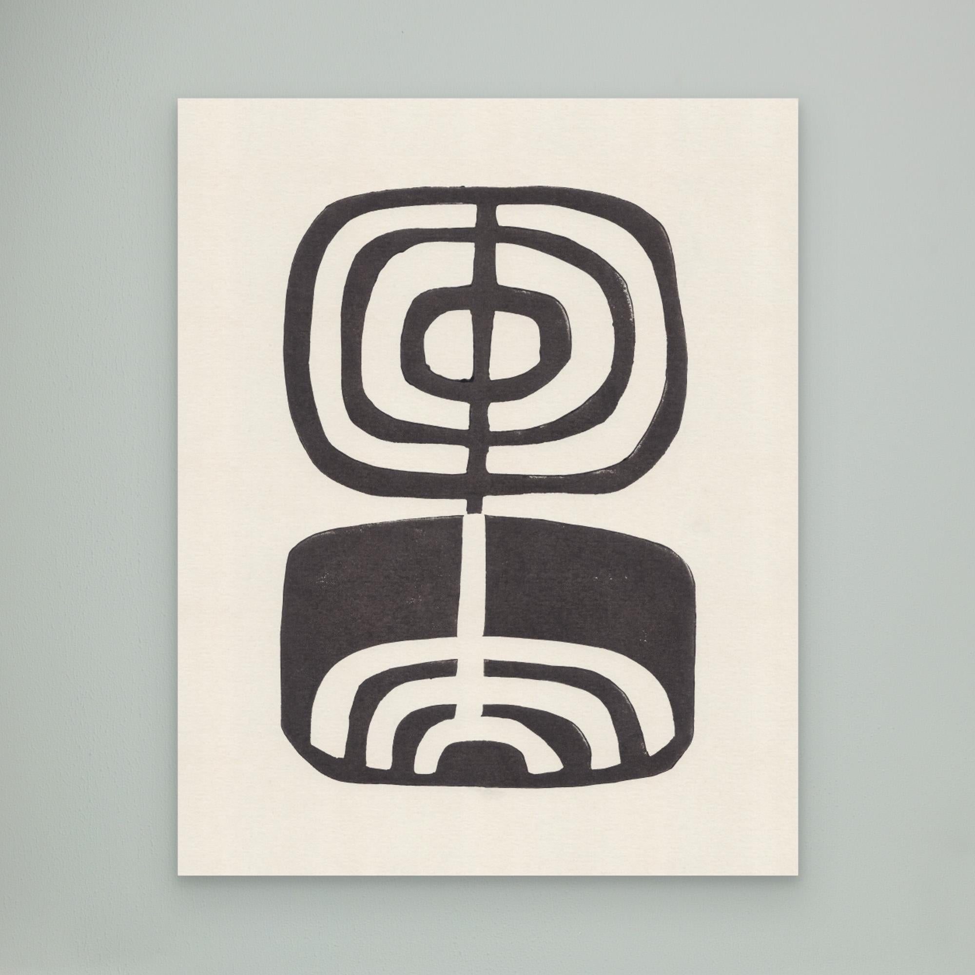 Modern Plant / Lino Print by Alisa Galitsyna