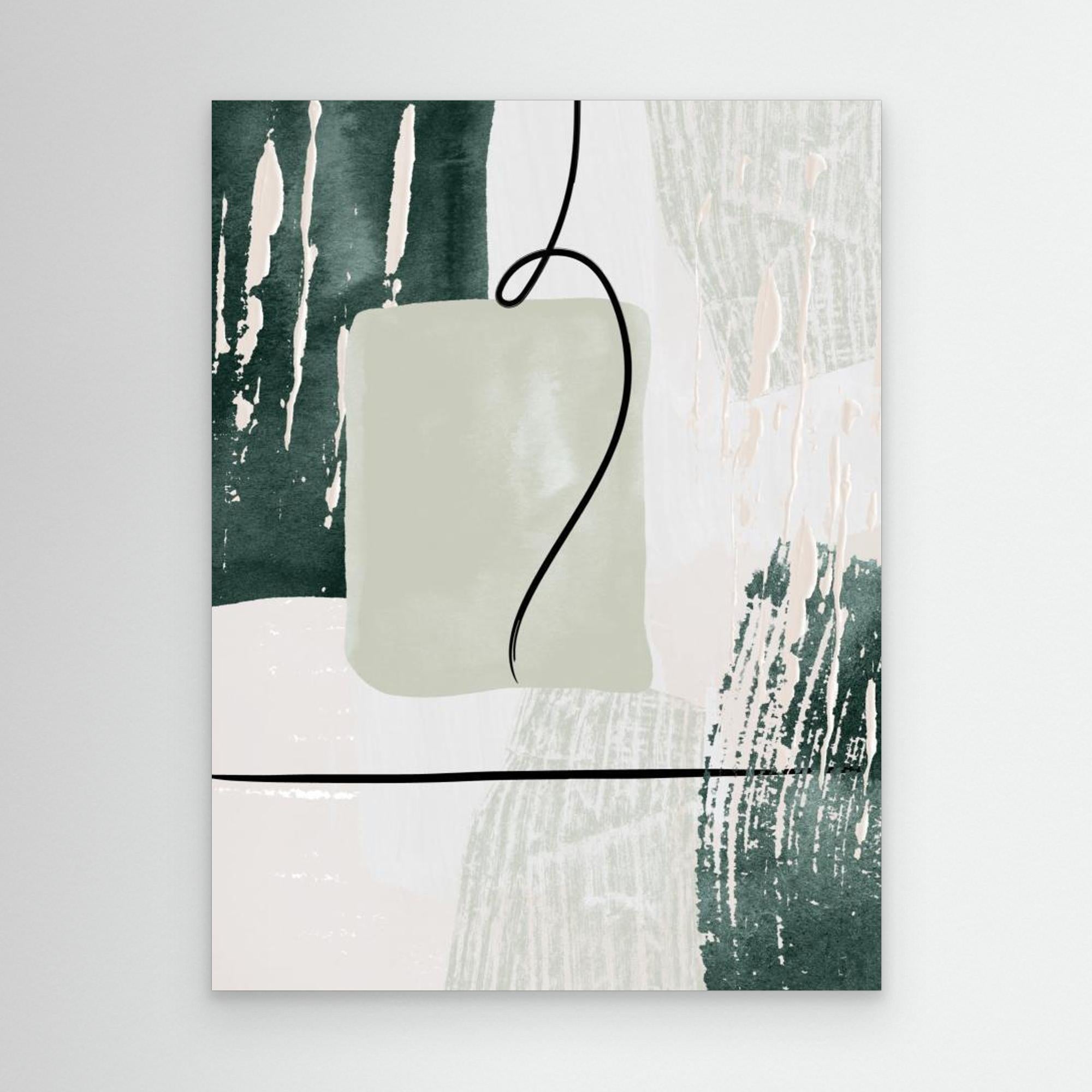 Abstract Shapes in Green